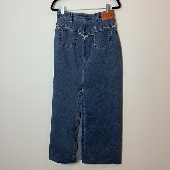 Princess Polly Lune Denim Maxi Skirt Size 6 - Picture 5 of 8